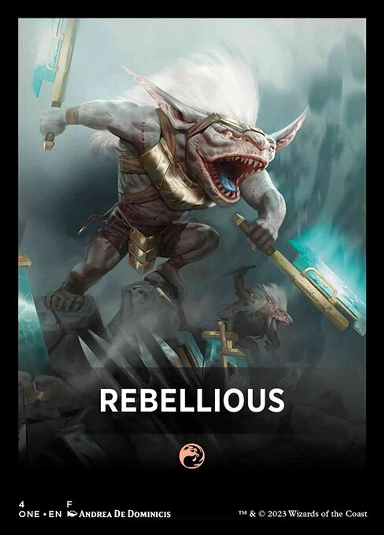 Rebellious Theme Card magic card front