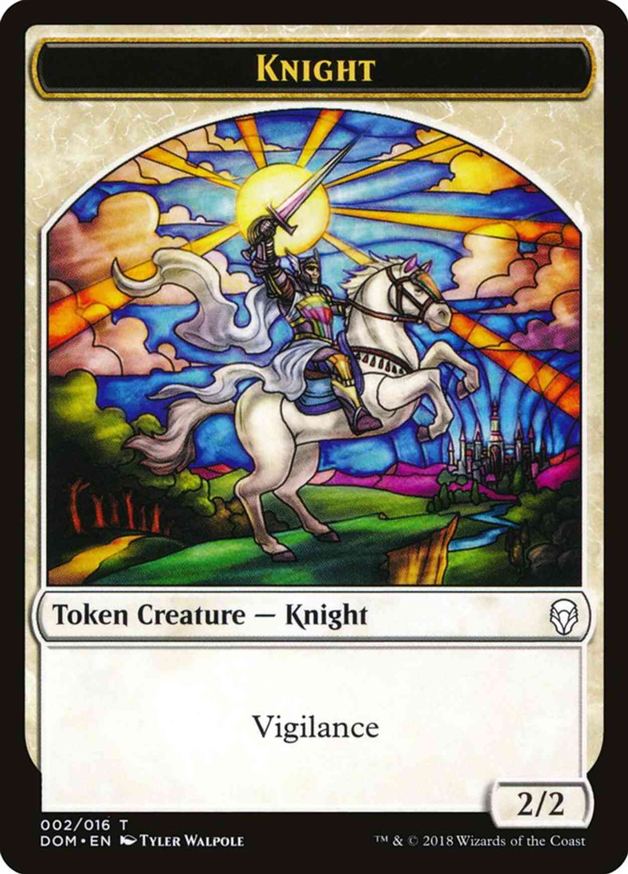 Knight Token (002) magic card front