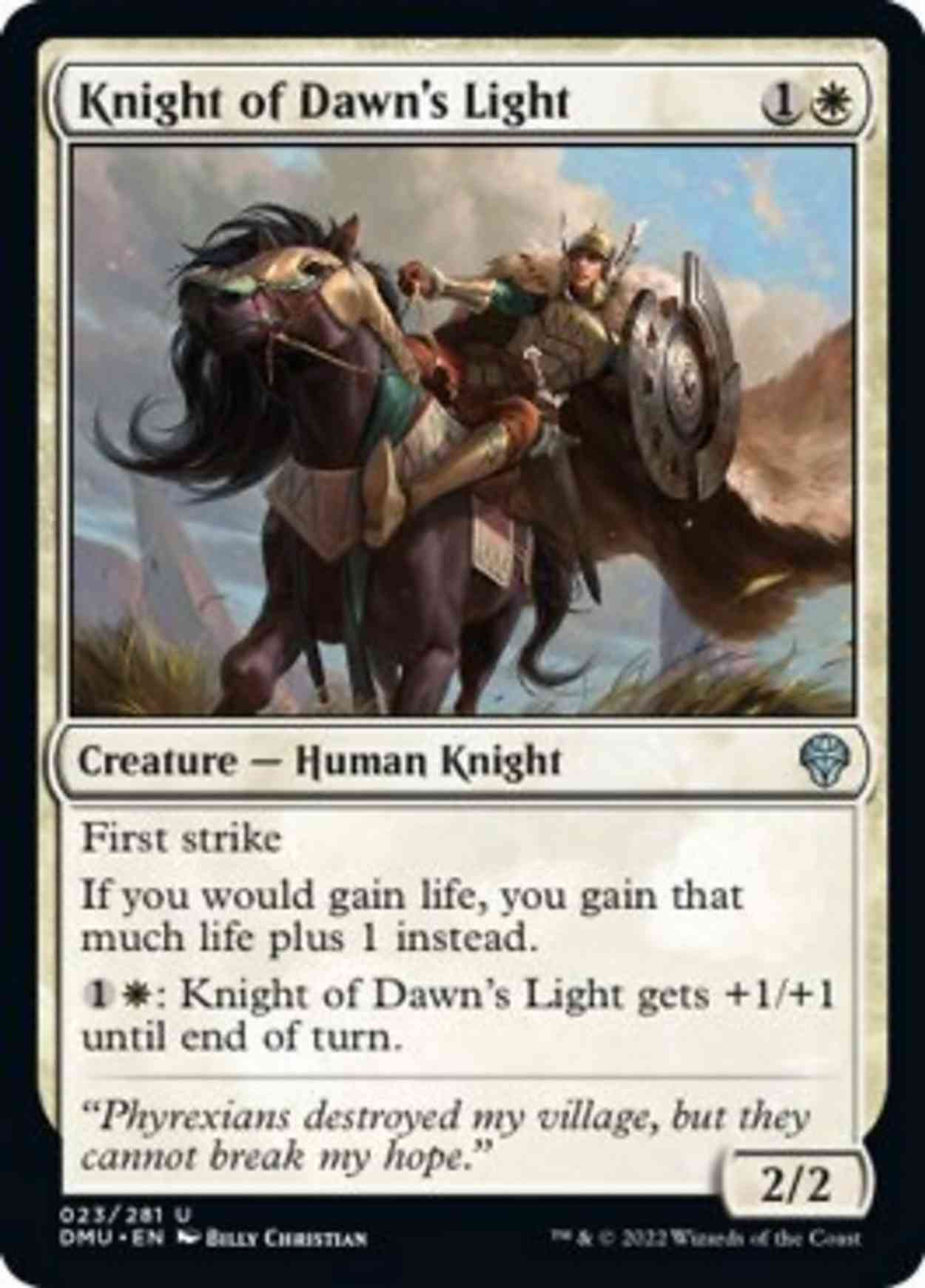Knight of Dawn's Light magic card front