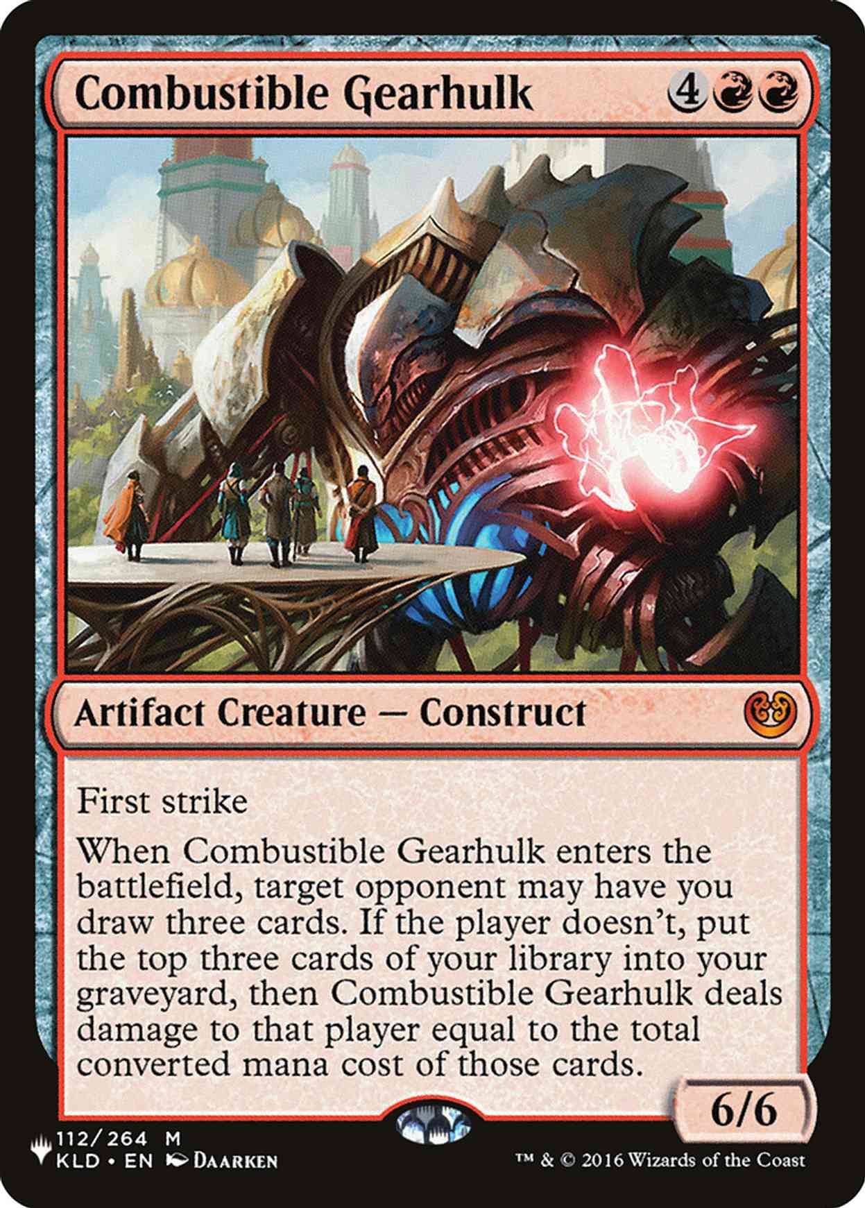 Combustible Gearhulk magic card front