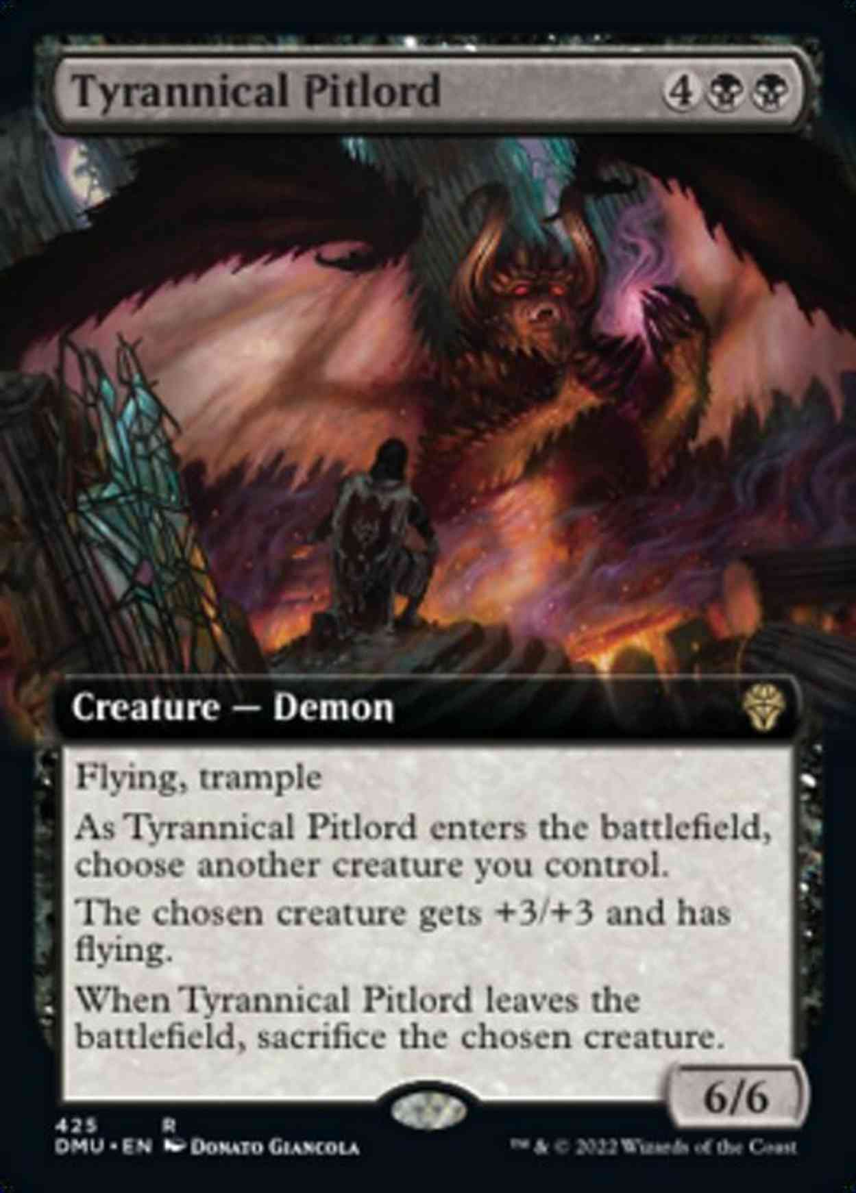 Tyrannical Pitlord (Extended Art) magic card front