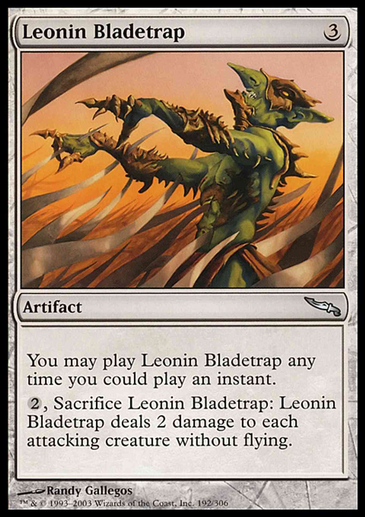 Leonin Bladetrap magic card front