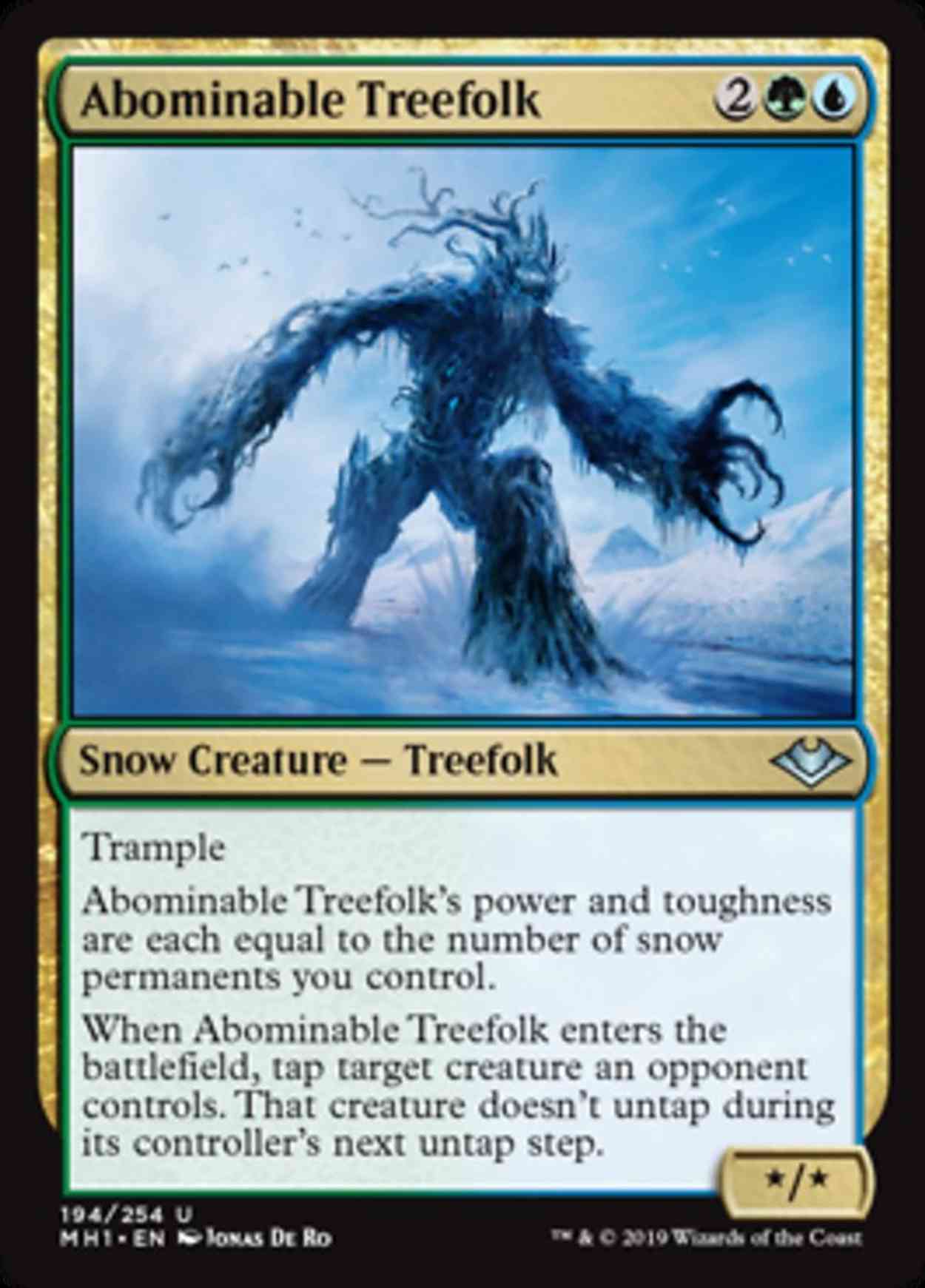 Abominable Treefolk magic card front