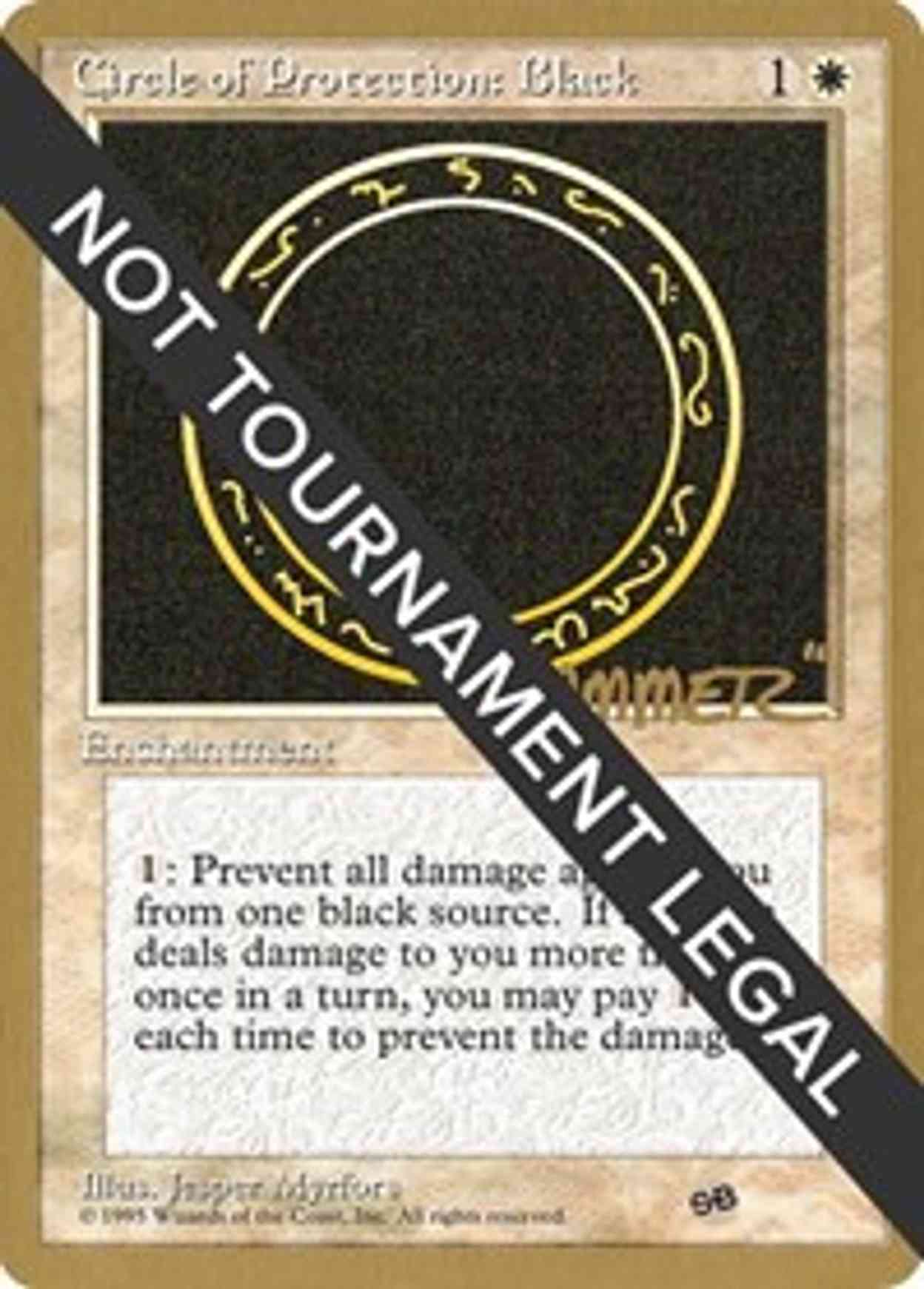 Circle of Protection: Black - 1996 Shawn "Hammer" Regnier (4ED) (SB) magic card front