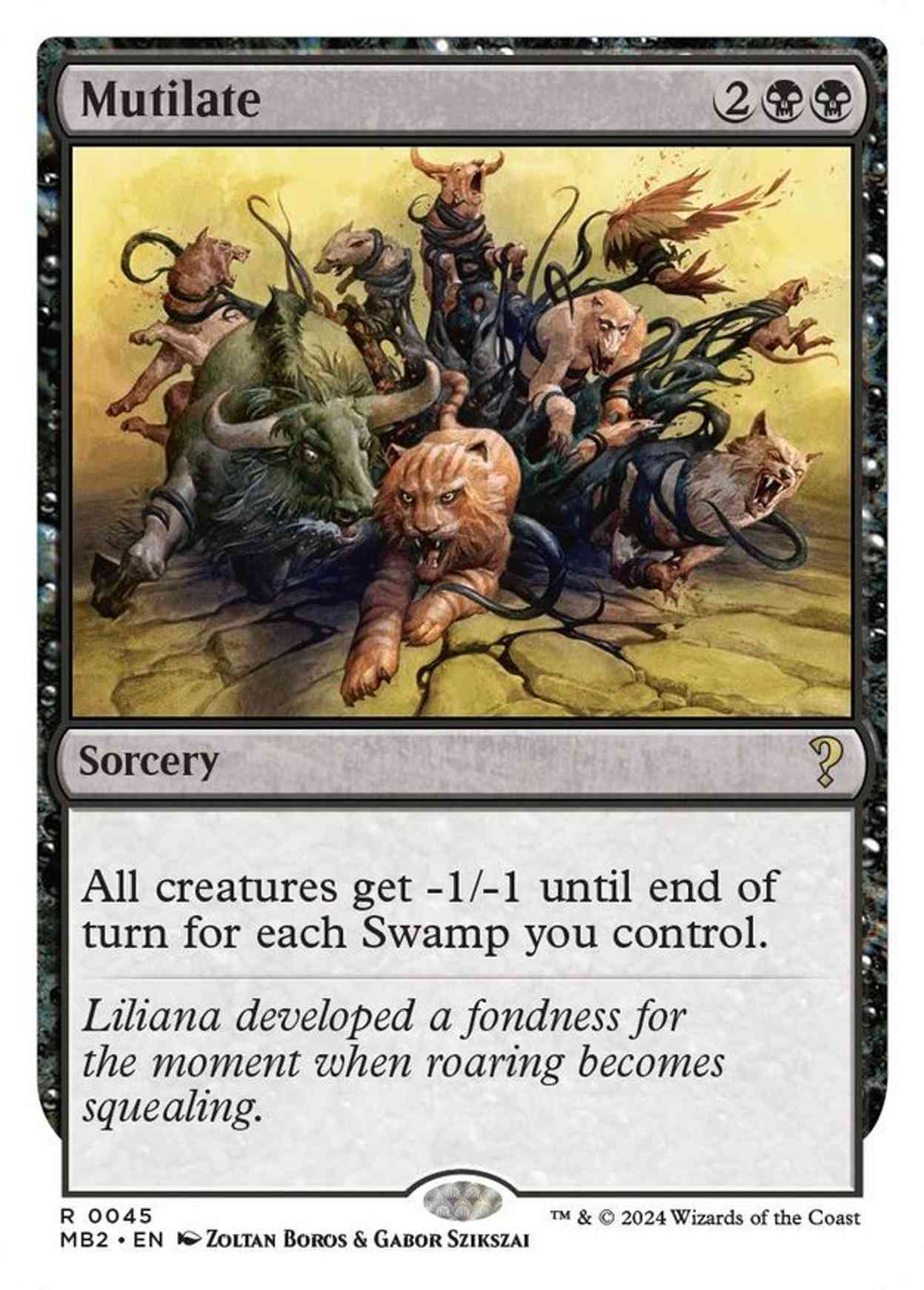 Mutilate (White Border) magic card front