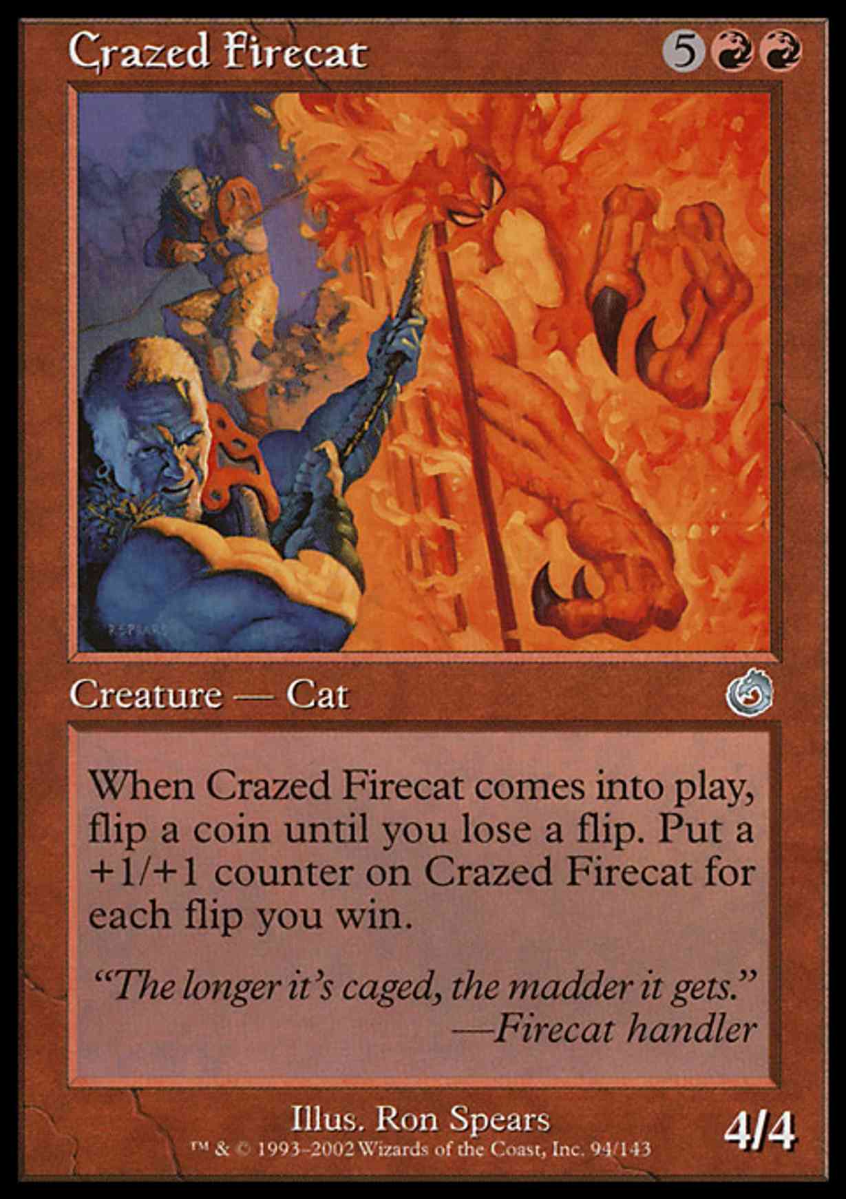 Crazed Firecat magic card front