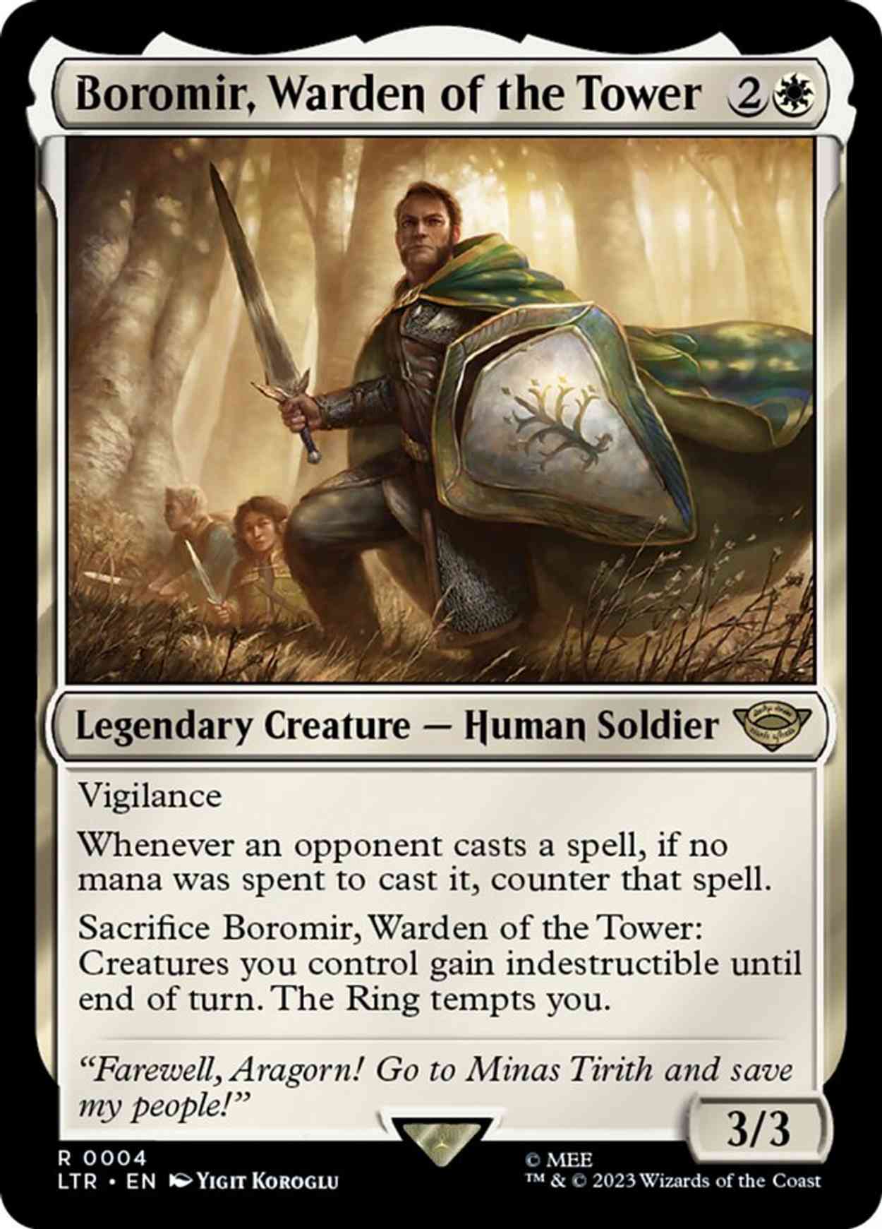 Boromir, Warden of the Tower magic card front