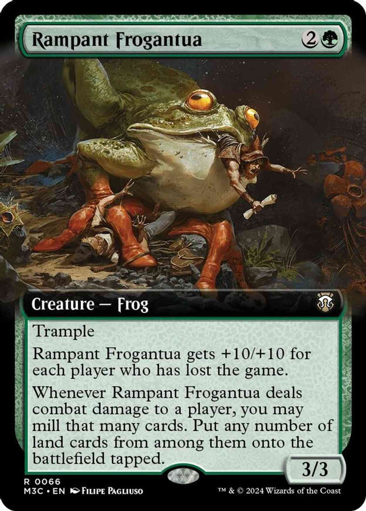 Rampant Frogantua (Extended Art) (Ripple Foil) magic card front