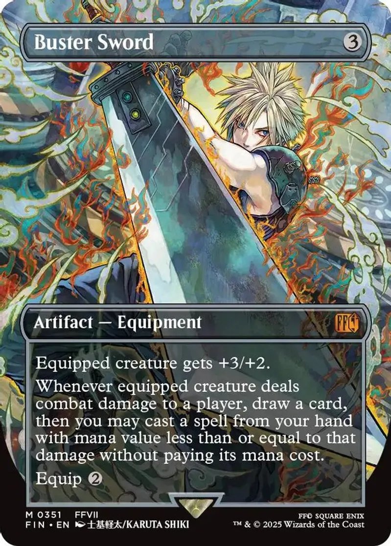 Buster Sword (Borderless) Price From Universes Beyond: FINAL