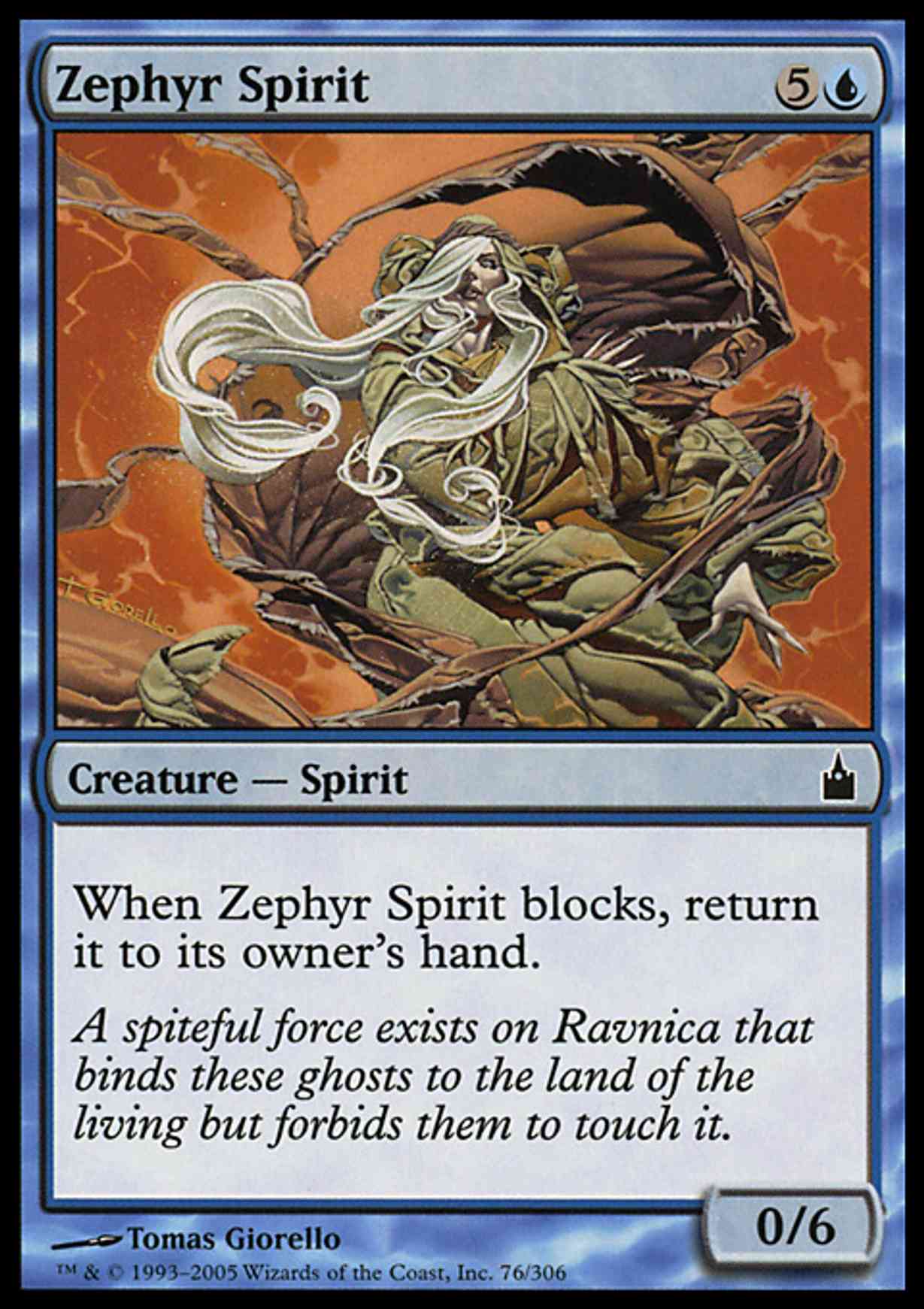 Zephyr Spirit magic card front