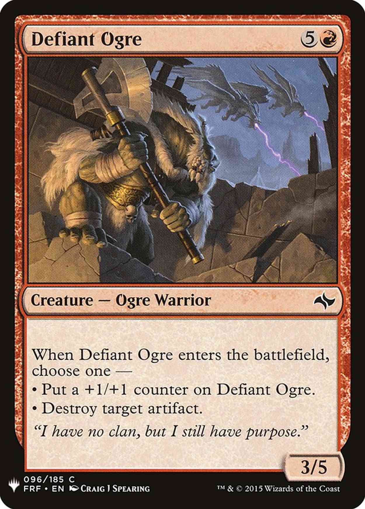 Defiant Ogre magic card front