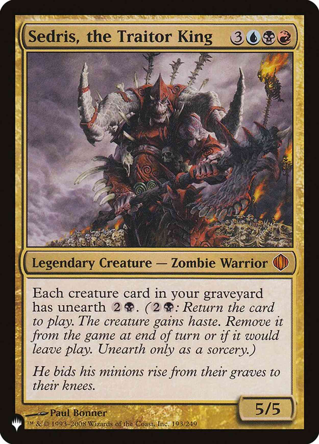 Sedris, the Traitor King magic card front