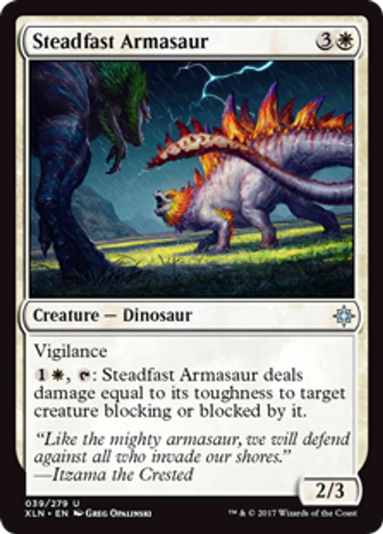 Steadfast Armasaur magic card front
