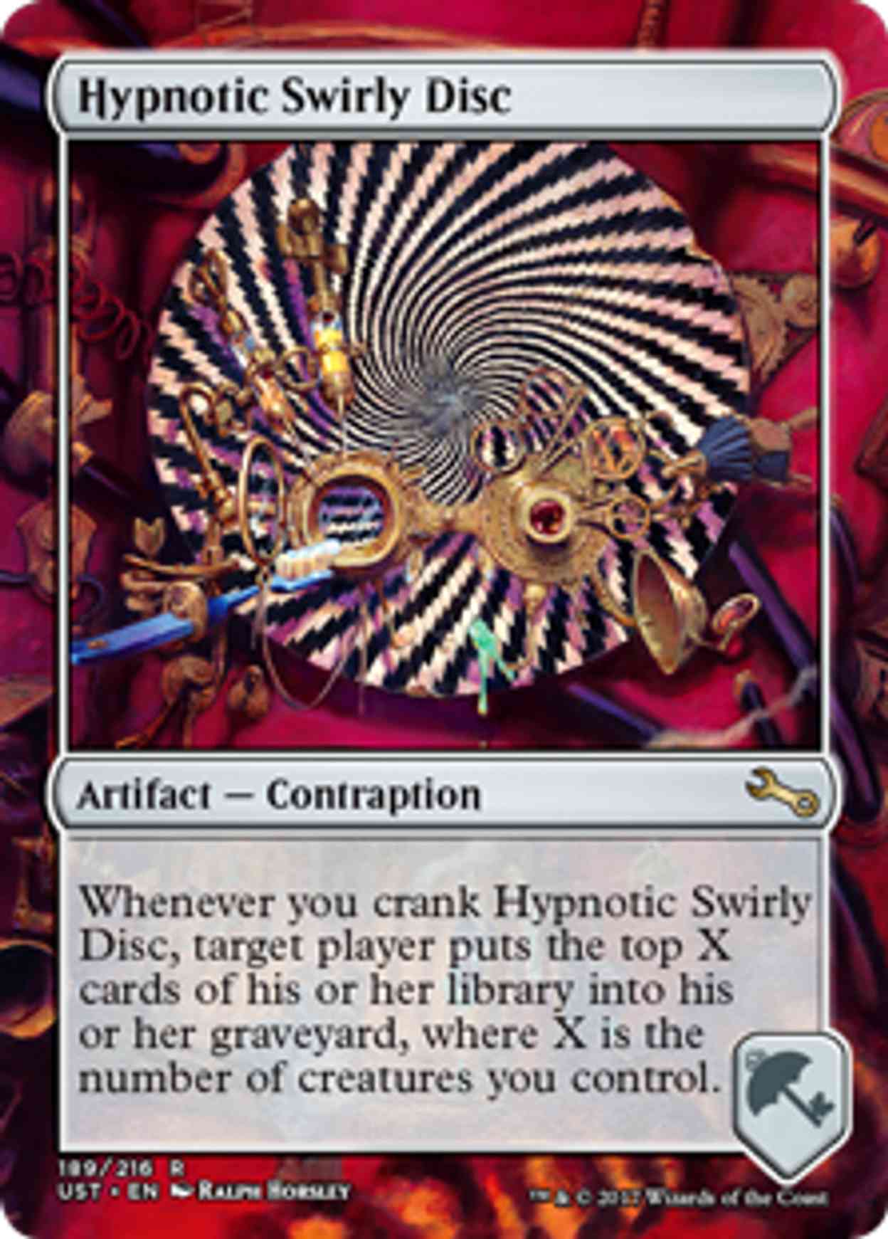 Hypnotic Swirly Disc magic card front