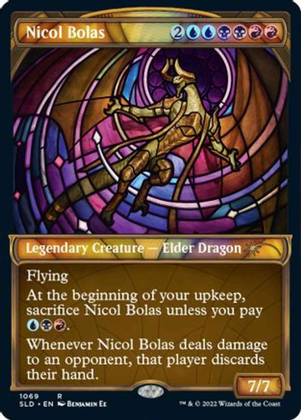 Nicol Bolas (Stained Glass) magic card front