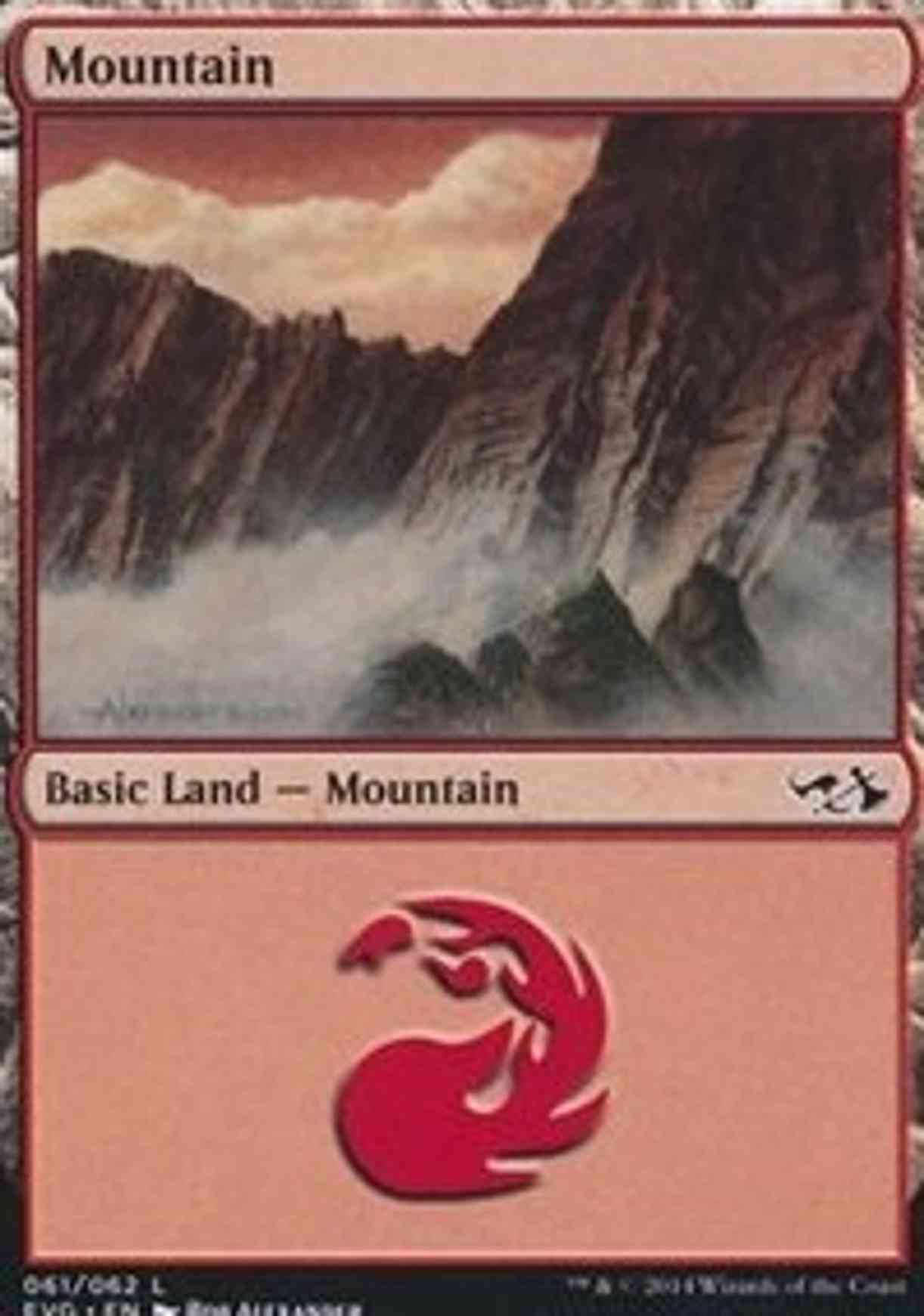 Mountain (61) (Goblins vs Elves) magic card front