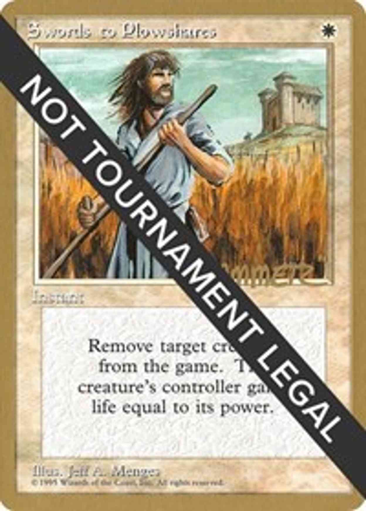 Swords to Plowshares - 1996 Shawn "Hammer" Regnier (4ED) magic card front