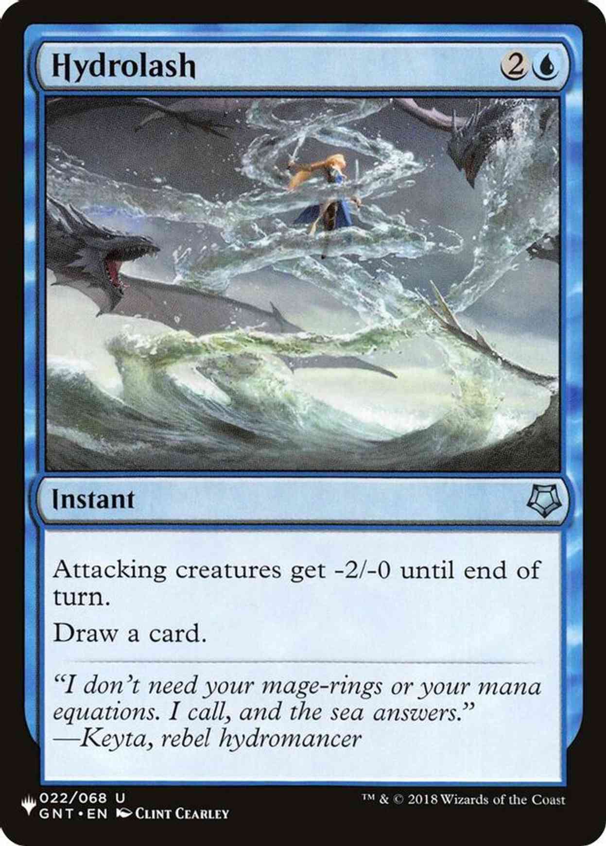 Hydrolash magic card front