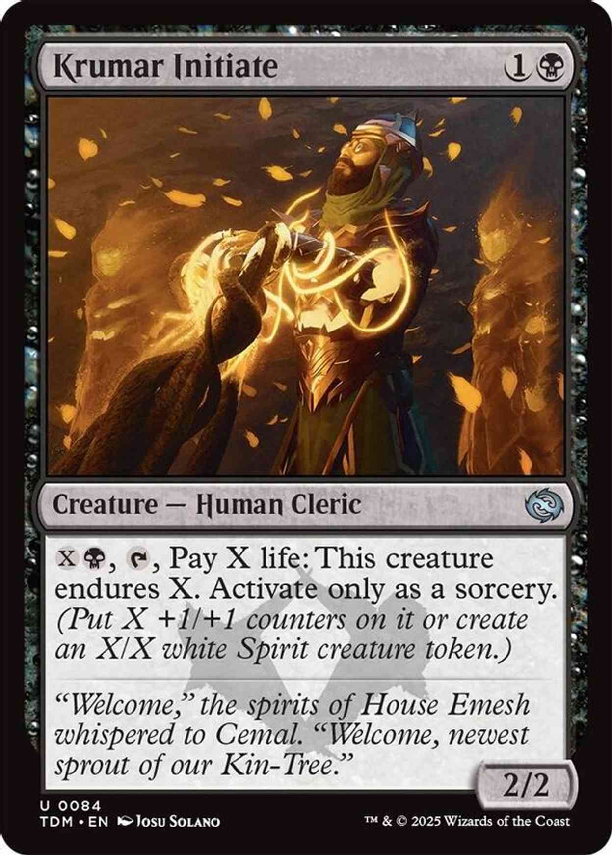 Krumar Initiate magic card front