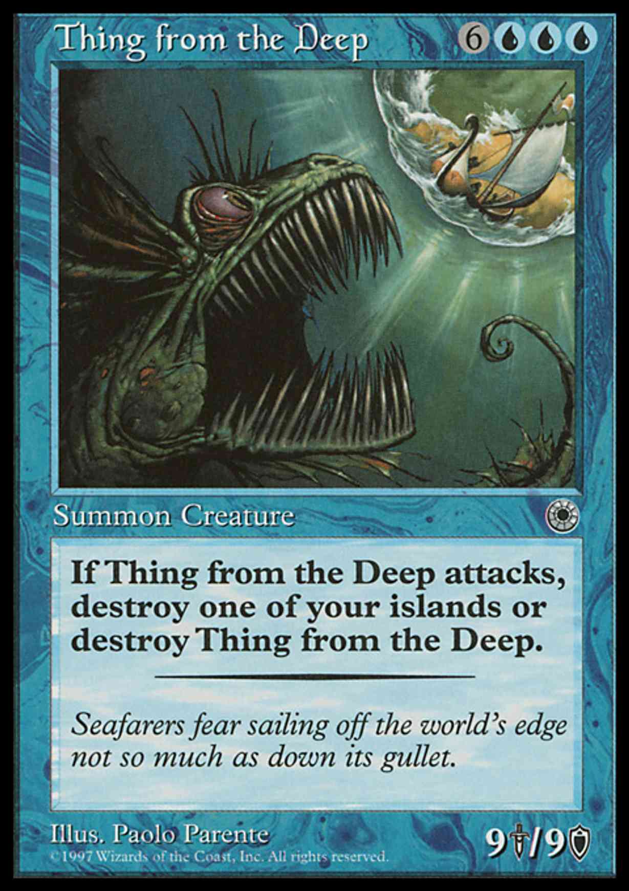 Thing from the Deep magic card front