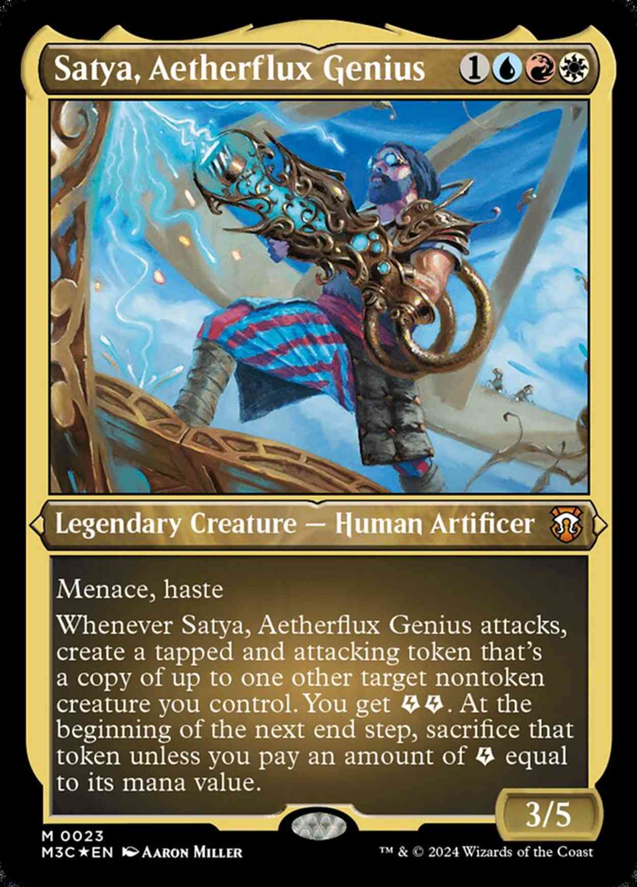 Satya, Aetherflux Genius (Foil Etched) magic card front