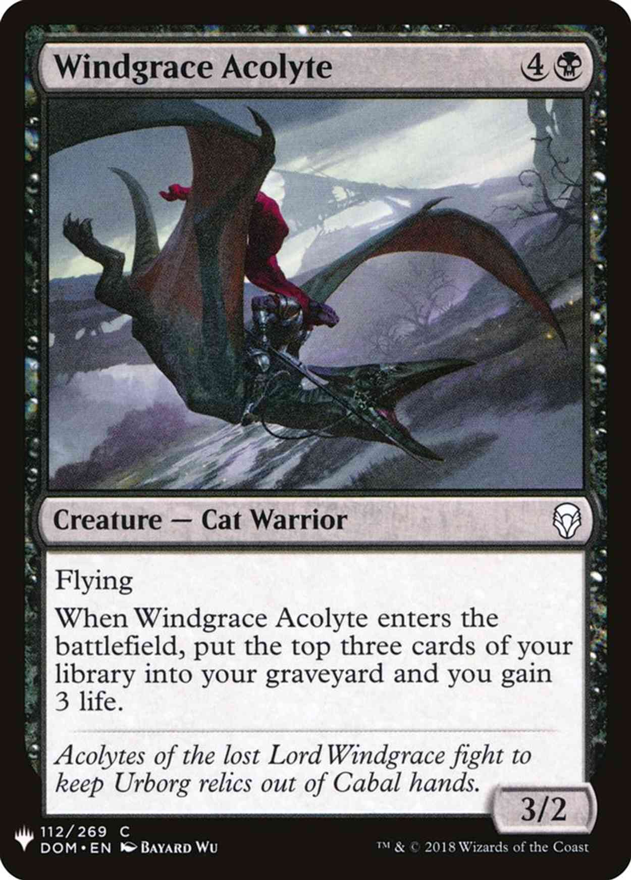 Windgrace Acolyte magic card front