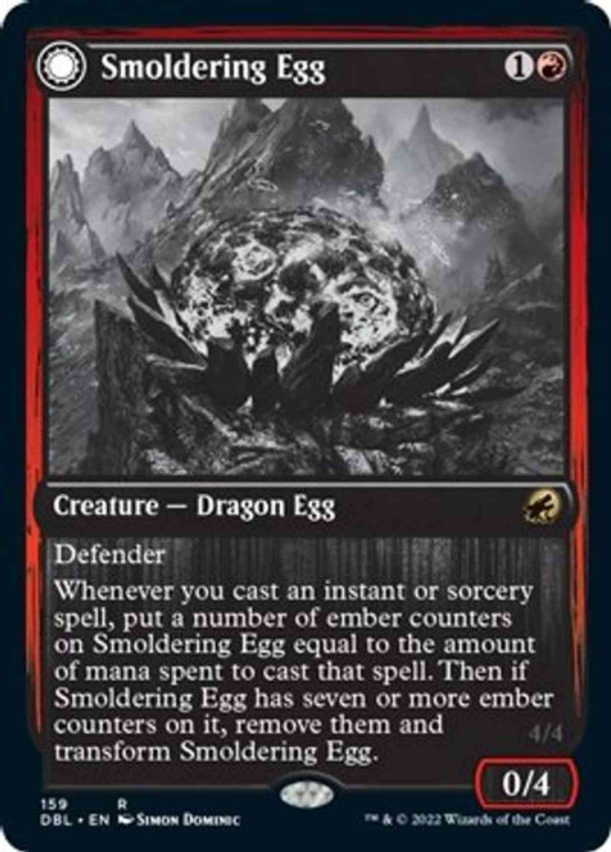 Smoldering Egg magic card front