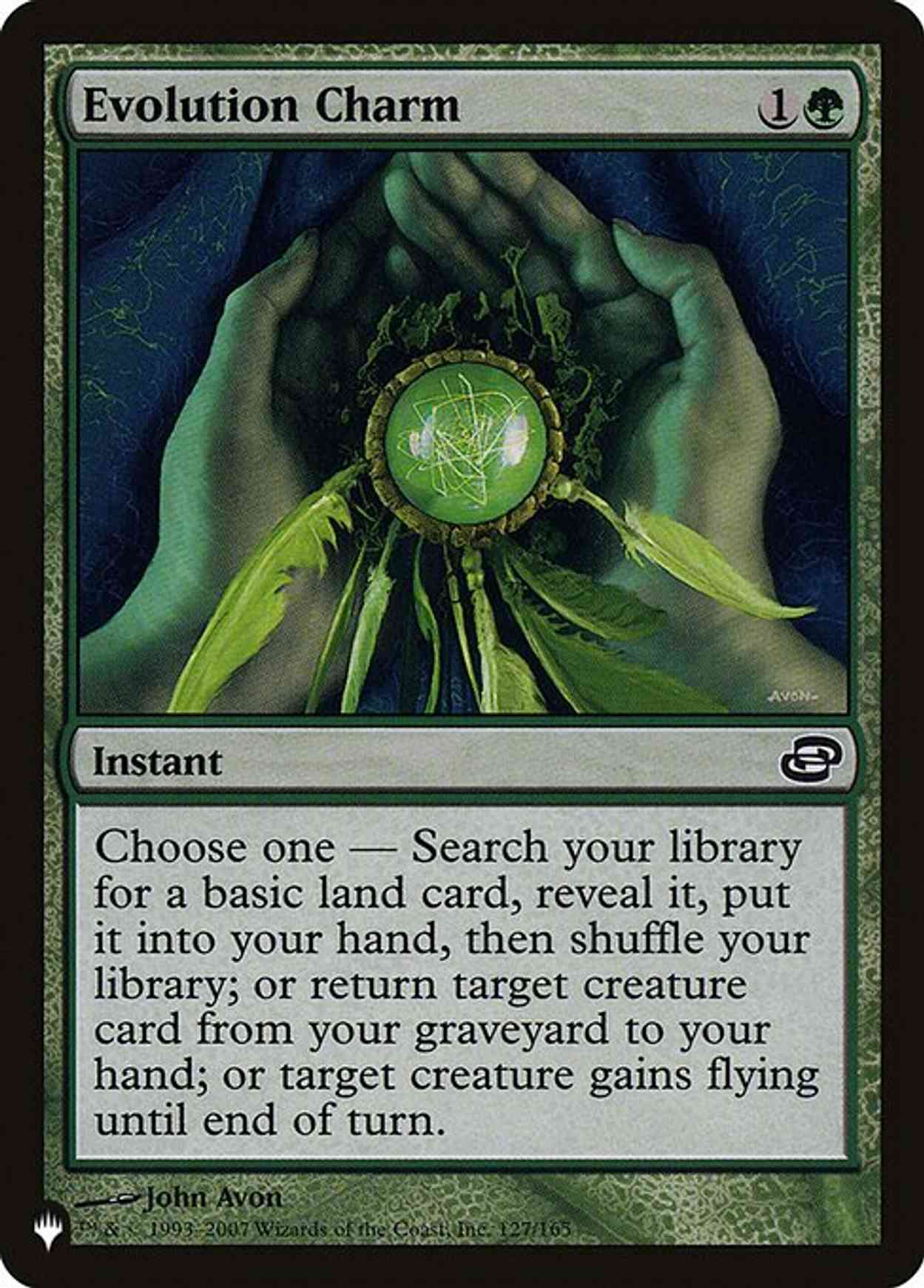 Evolution Charm magic card front