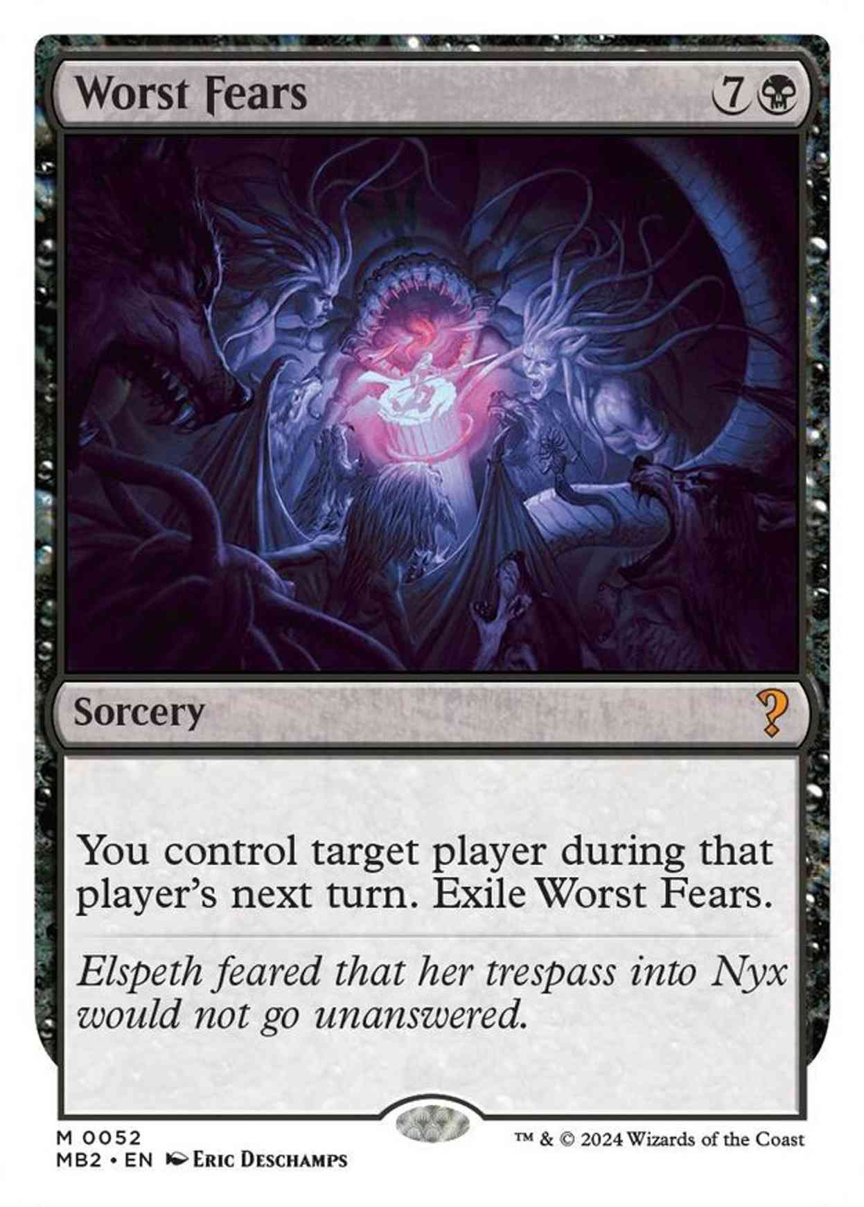 Worst Fears (White Border) magic card front