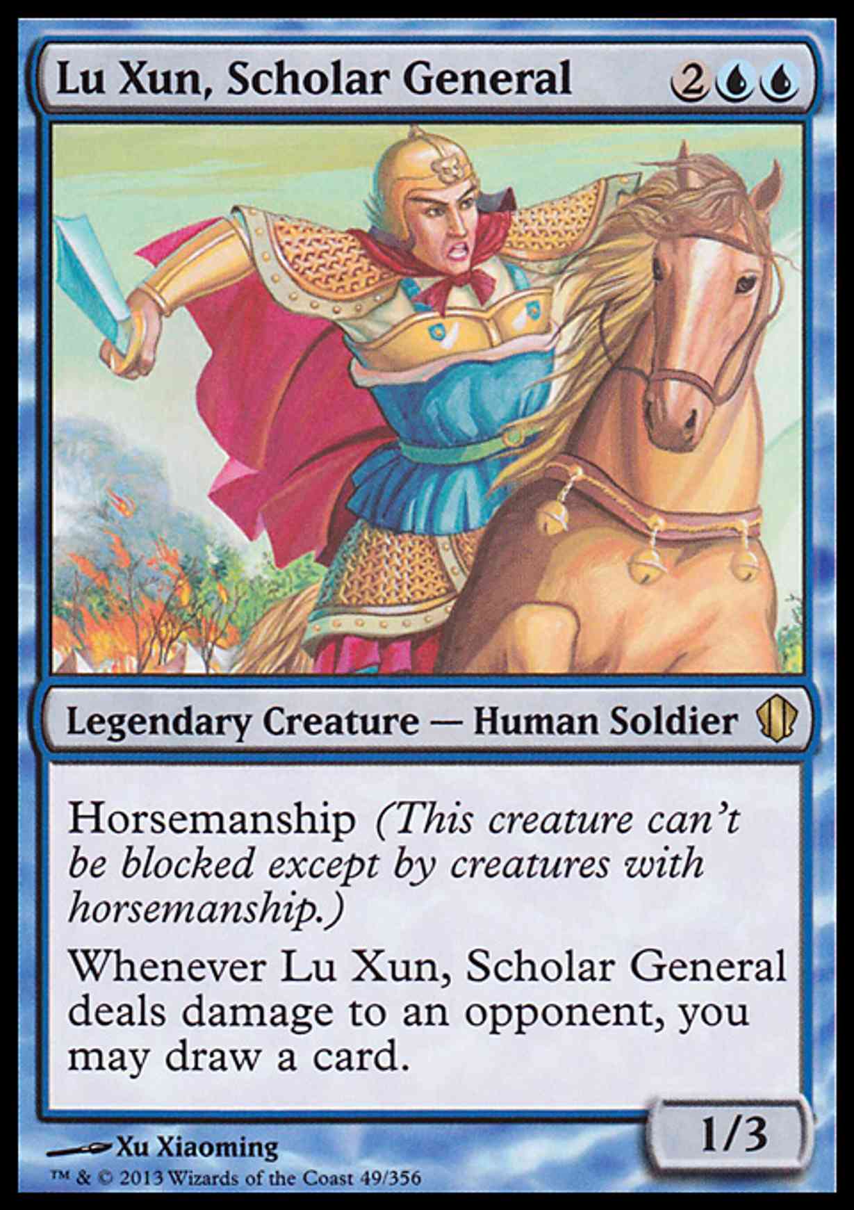 Lu Xun, Scholar General magic card front
