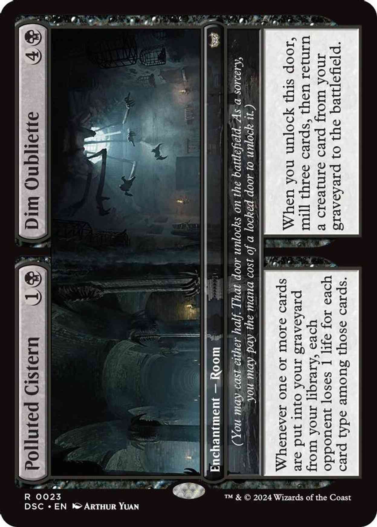 Polluted Cistern // Dim Oubliette magic card front