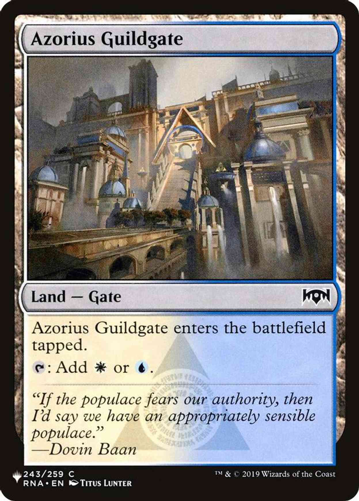 Azorius Guildgate magic card front