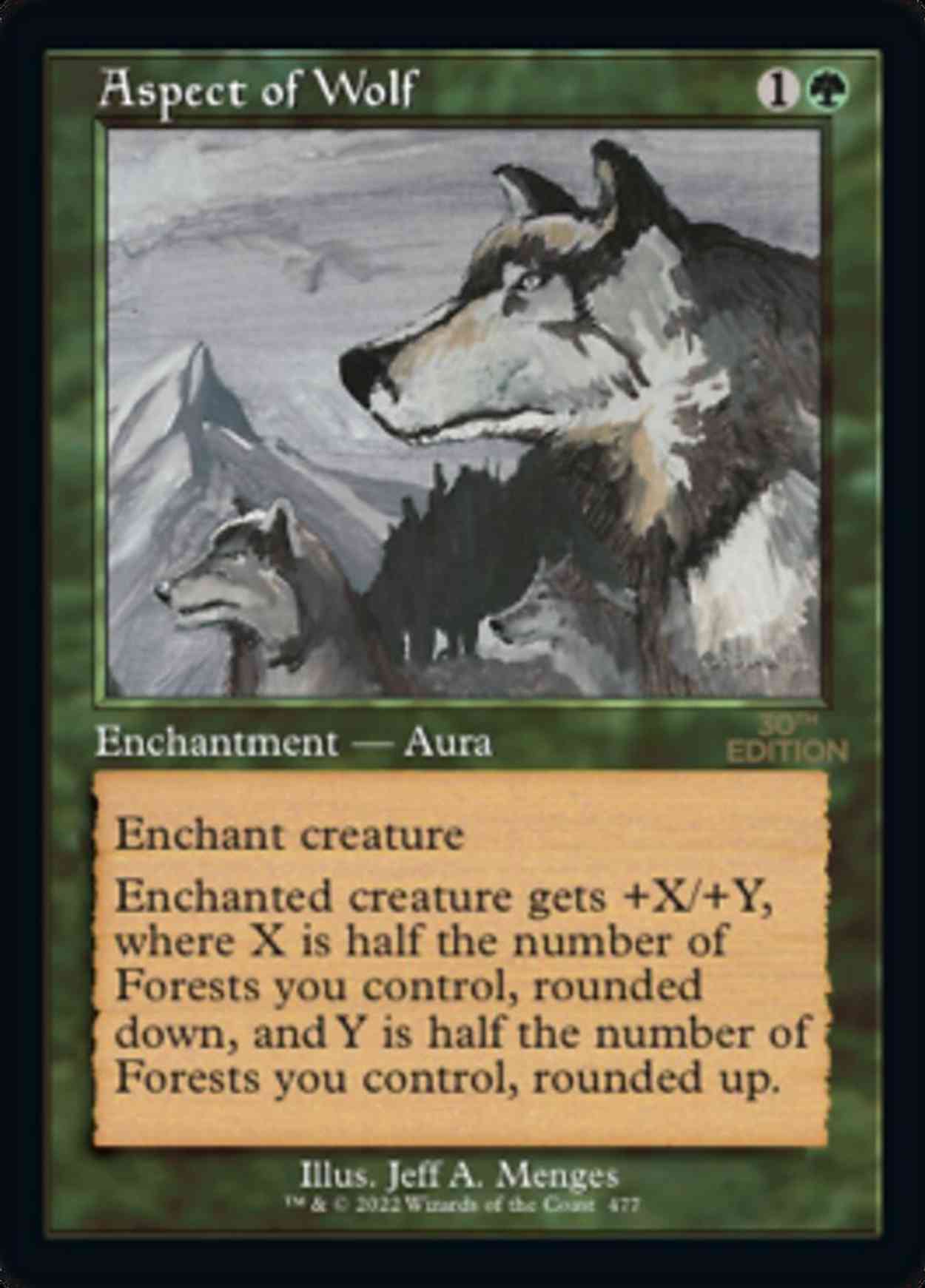 Aspect of Wolf (Retro Frame) magic card front
