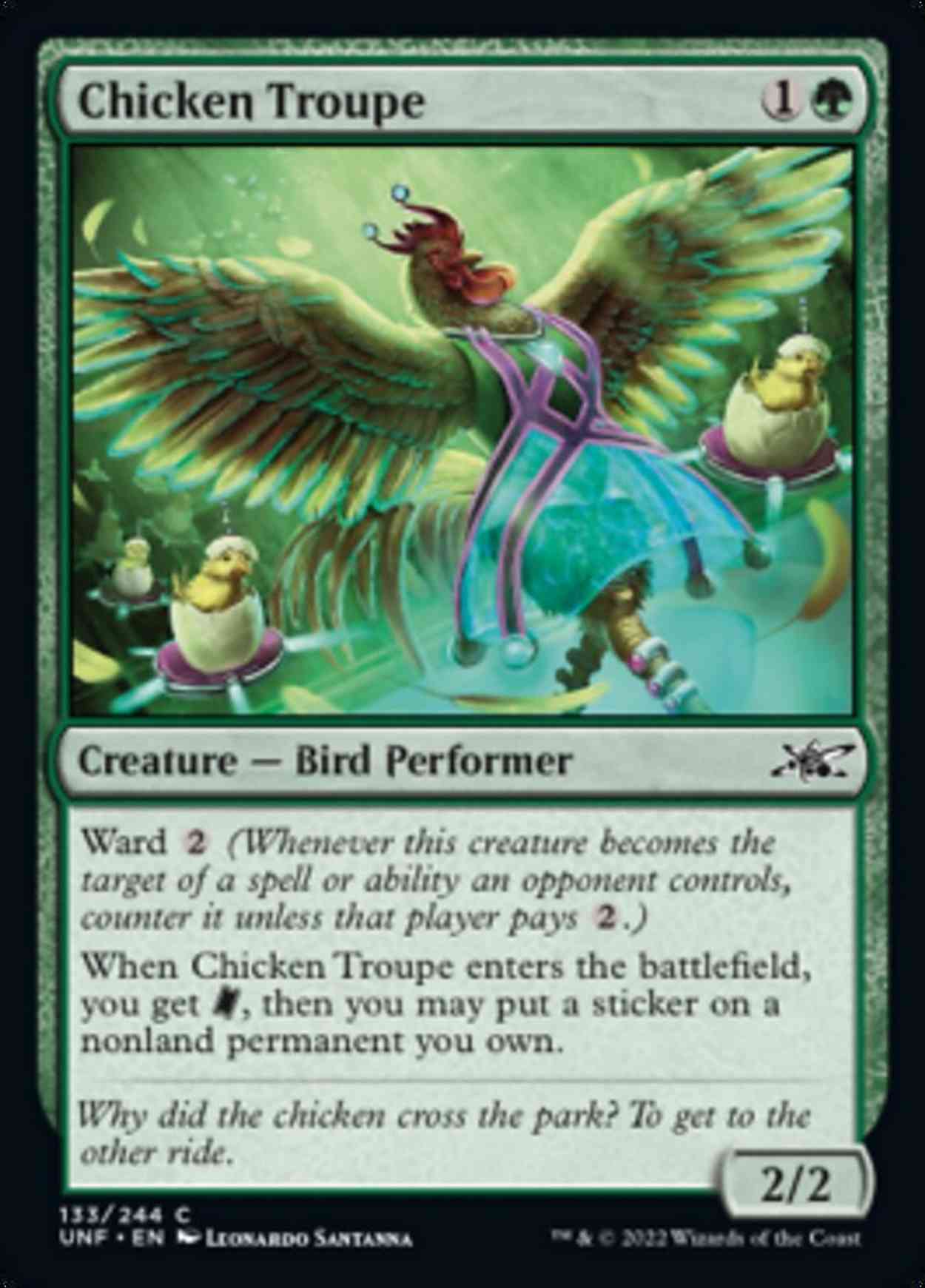 Chicken Troupe magic card front