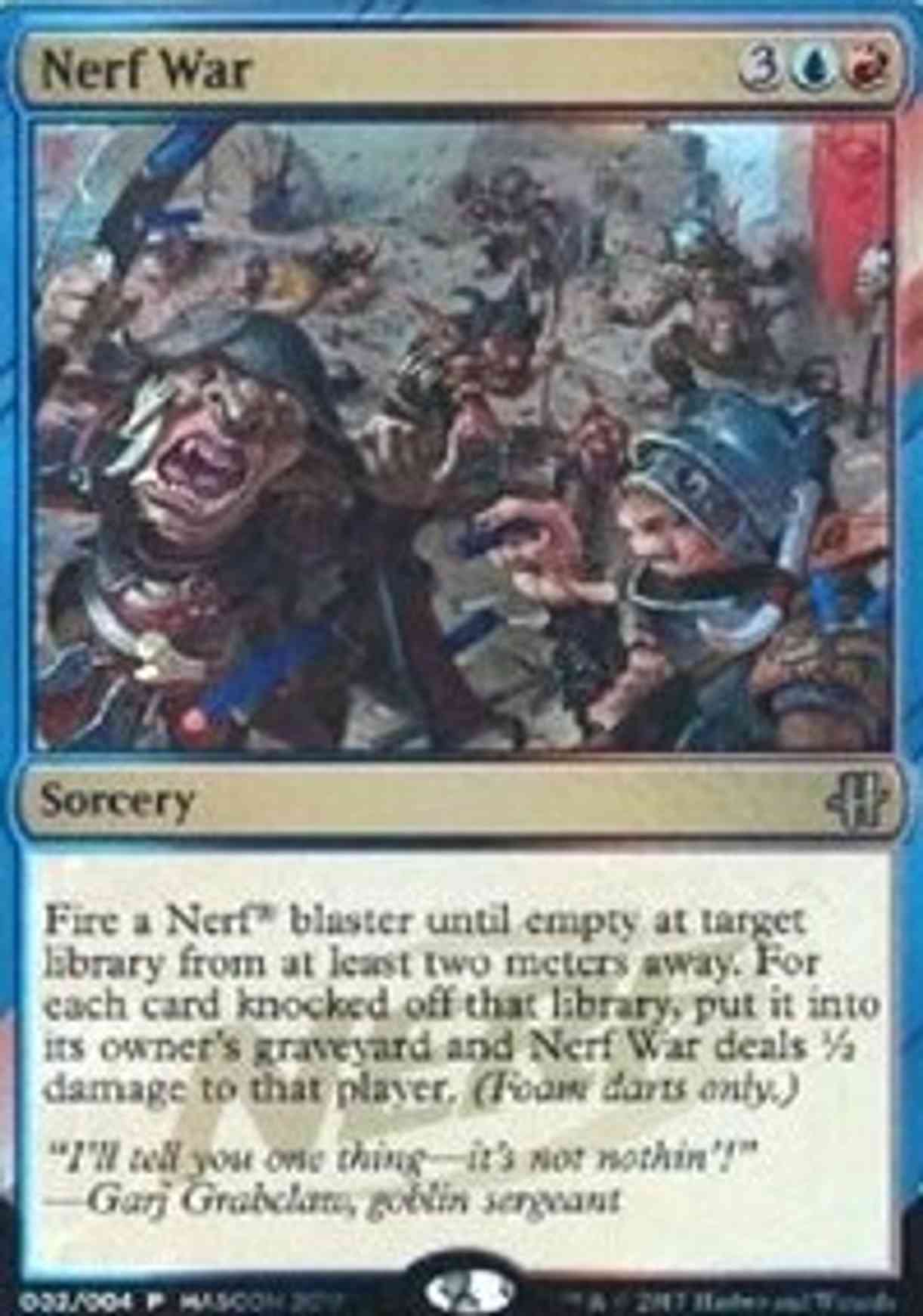 Nerf War magic card front