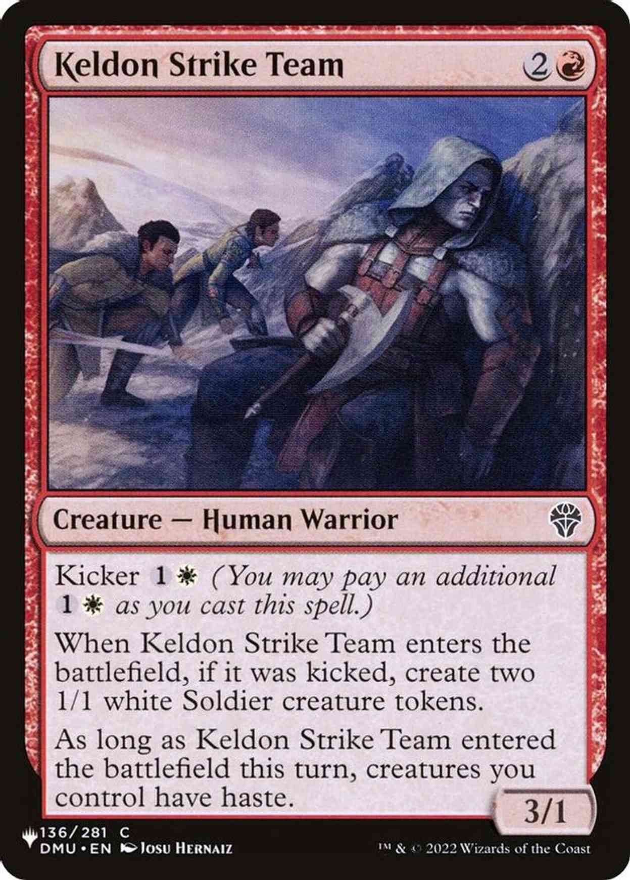 Keldon Strike Team magic card front