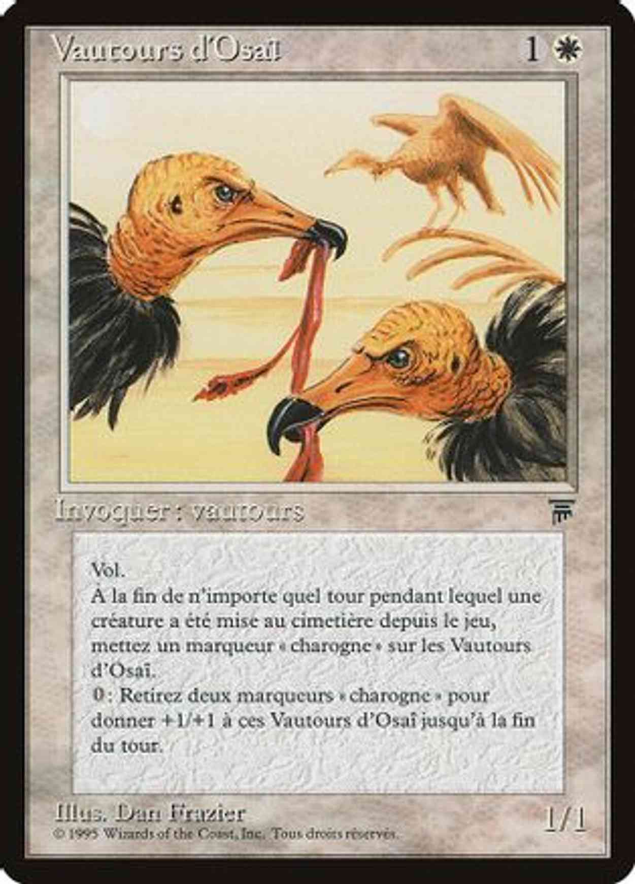 Osai Vultures (French) - "Vautours d'Osai" magic card front