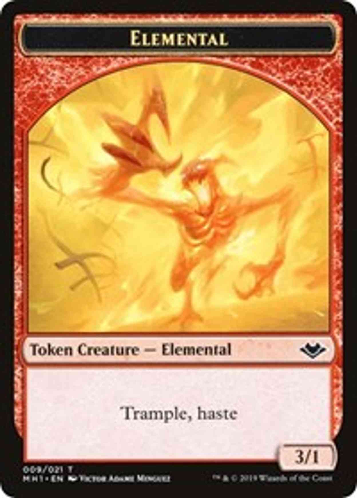 Elemental (009) // Goblin Double-sided Token magic card front