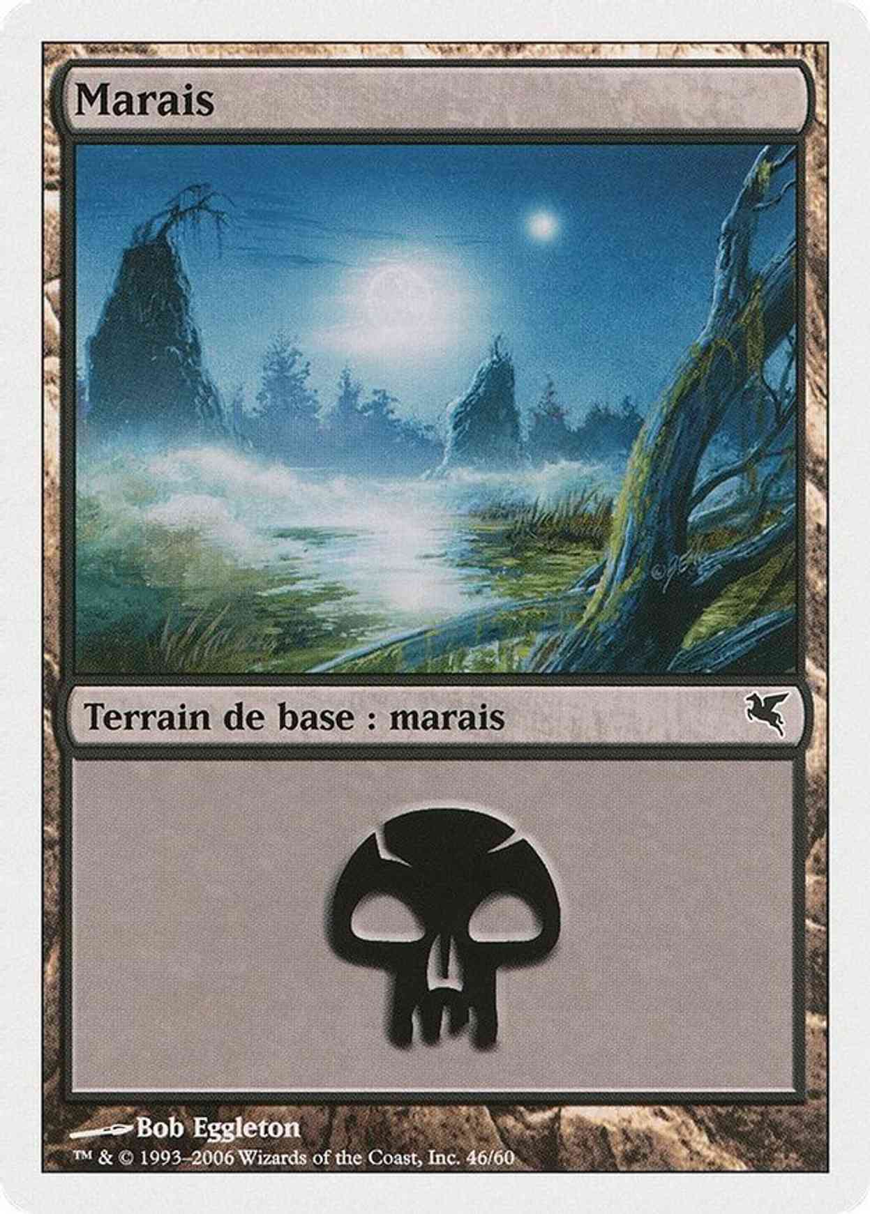 Swamp (French) - "Marais" (A46) magic card front