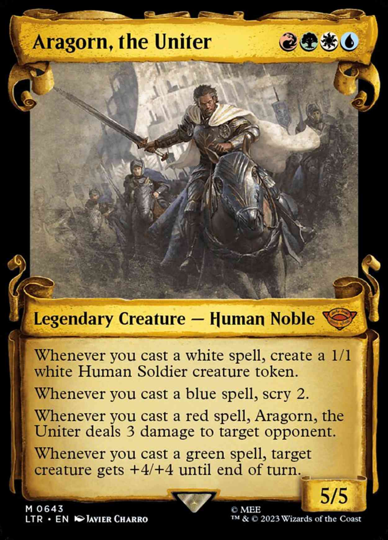 Aragorn, the Uniter (Showcase Scrolls) magic card front