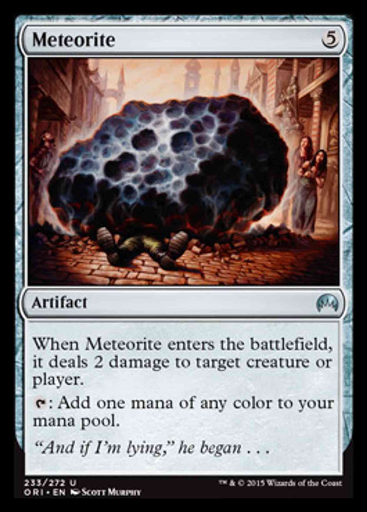 Meteorite magic card front
