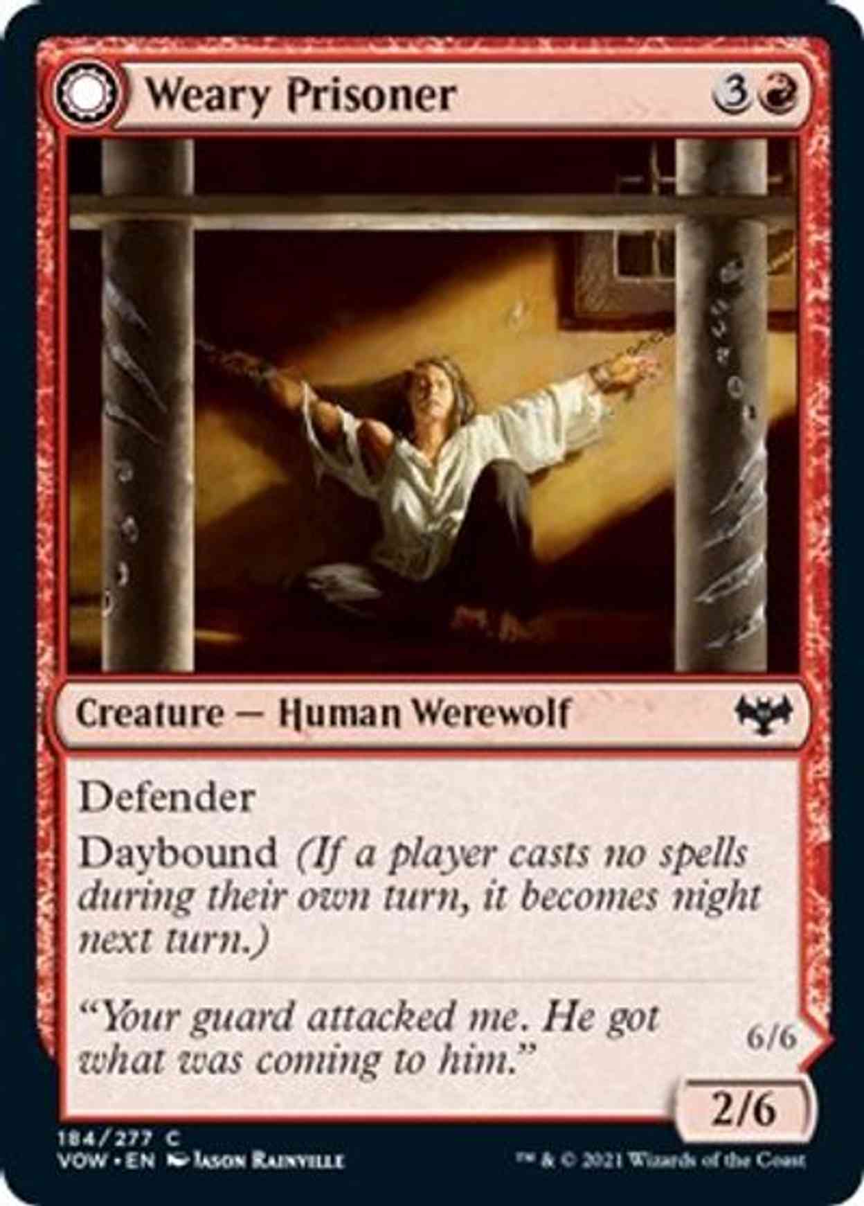 Weary Prisoner magic card front