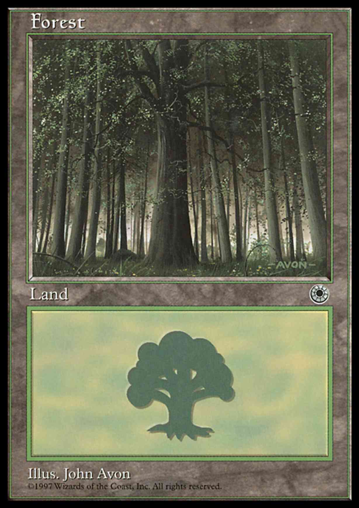 Forest (Large Middle) magic card front