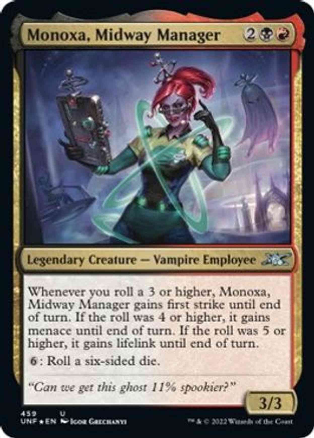 Monoxa, Midway Manager (Galaxy Foil) magic card front