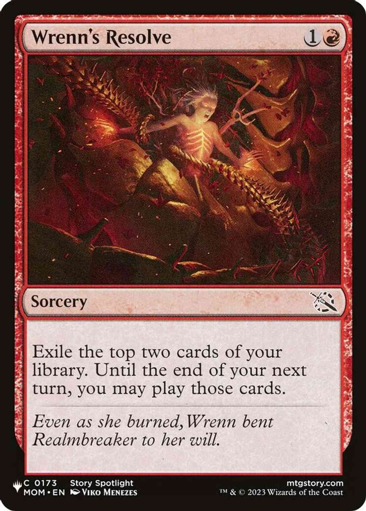 Wrenn's Resolve magic card front