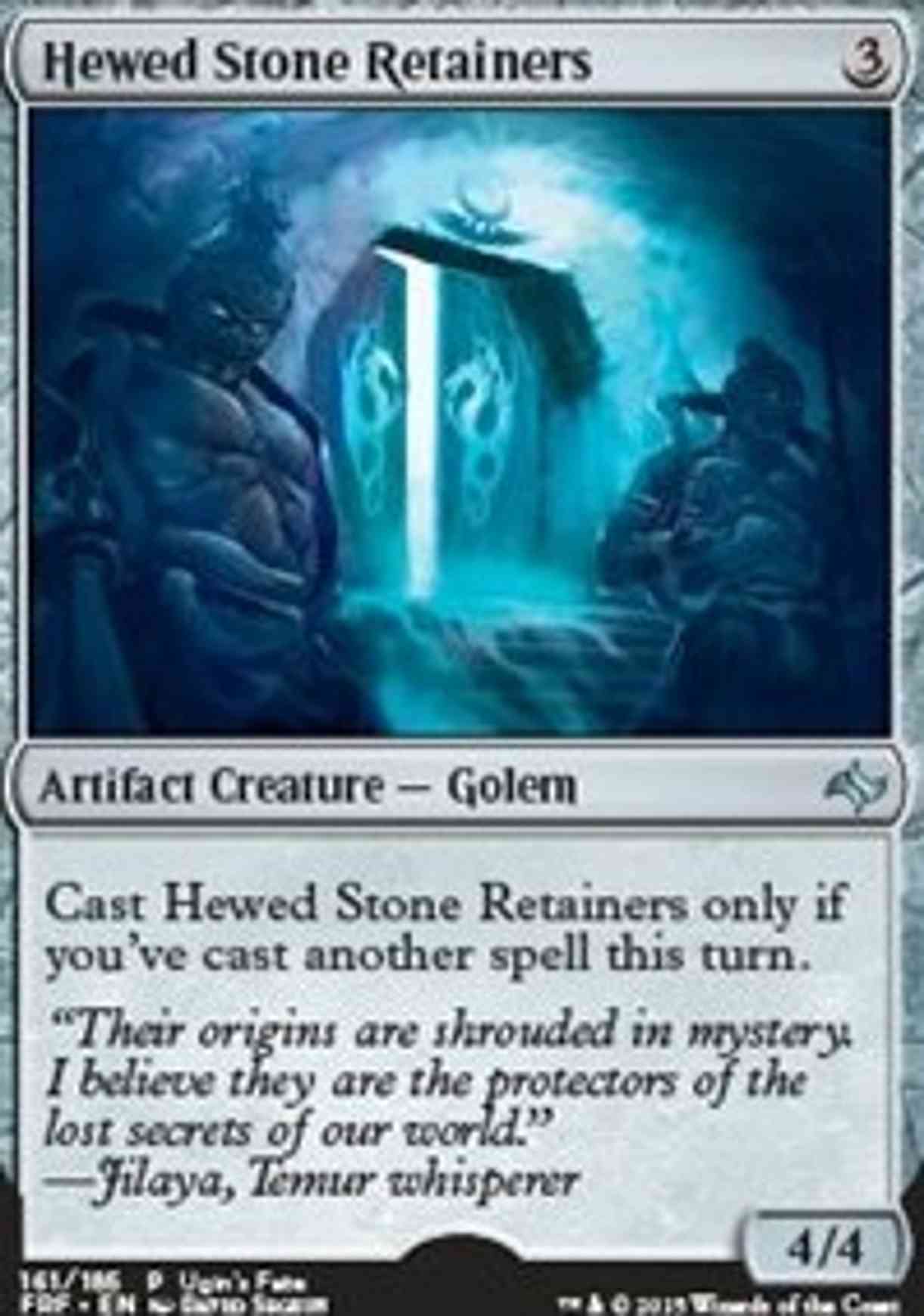 Hewed Stone Retainers magic card front