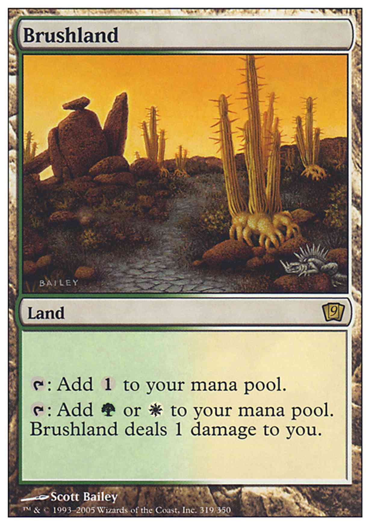Brushland magic card front