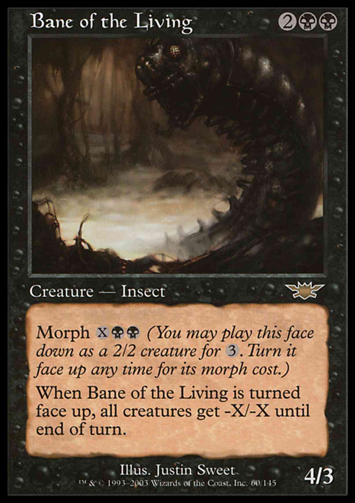 Bane of the Living magic card front