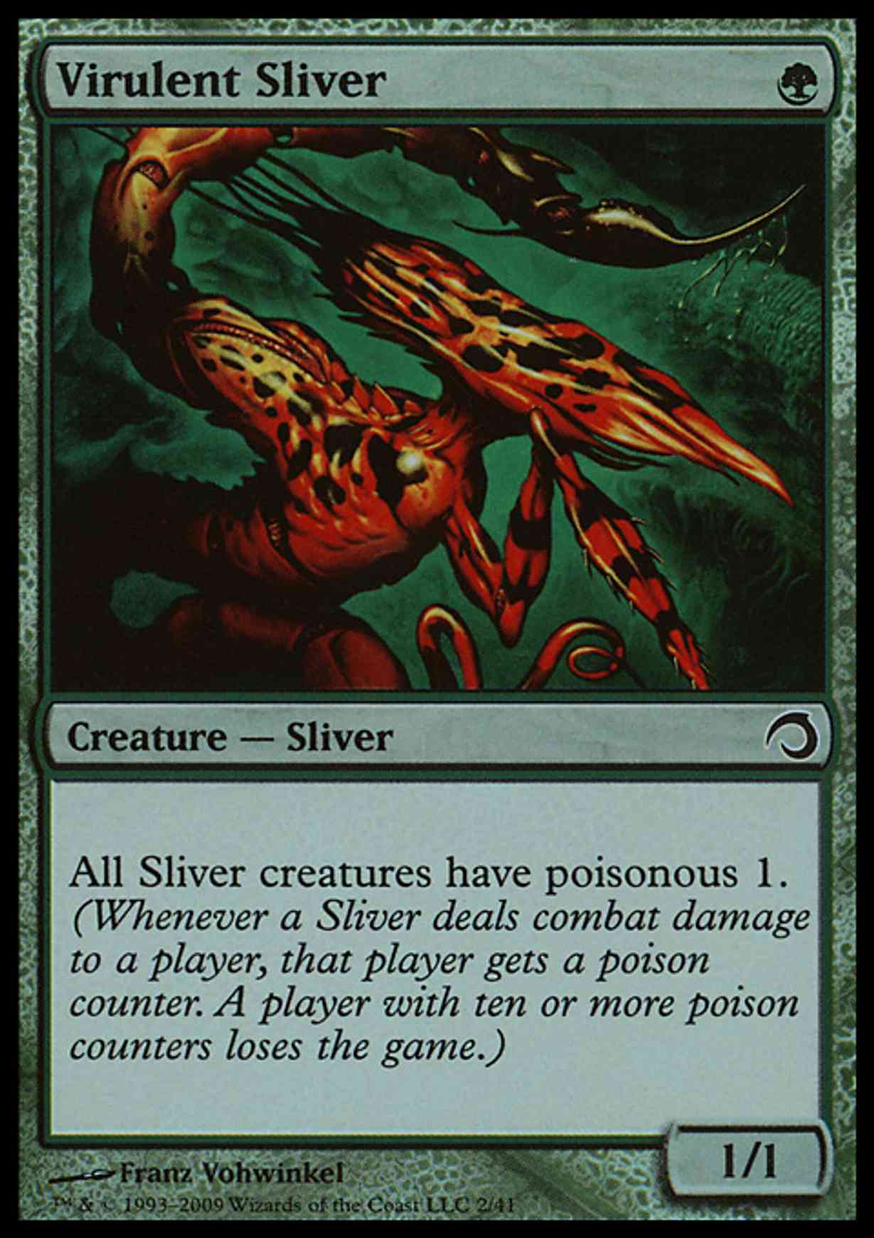 Virulent Sliver magic card front