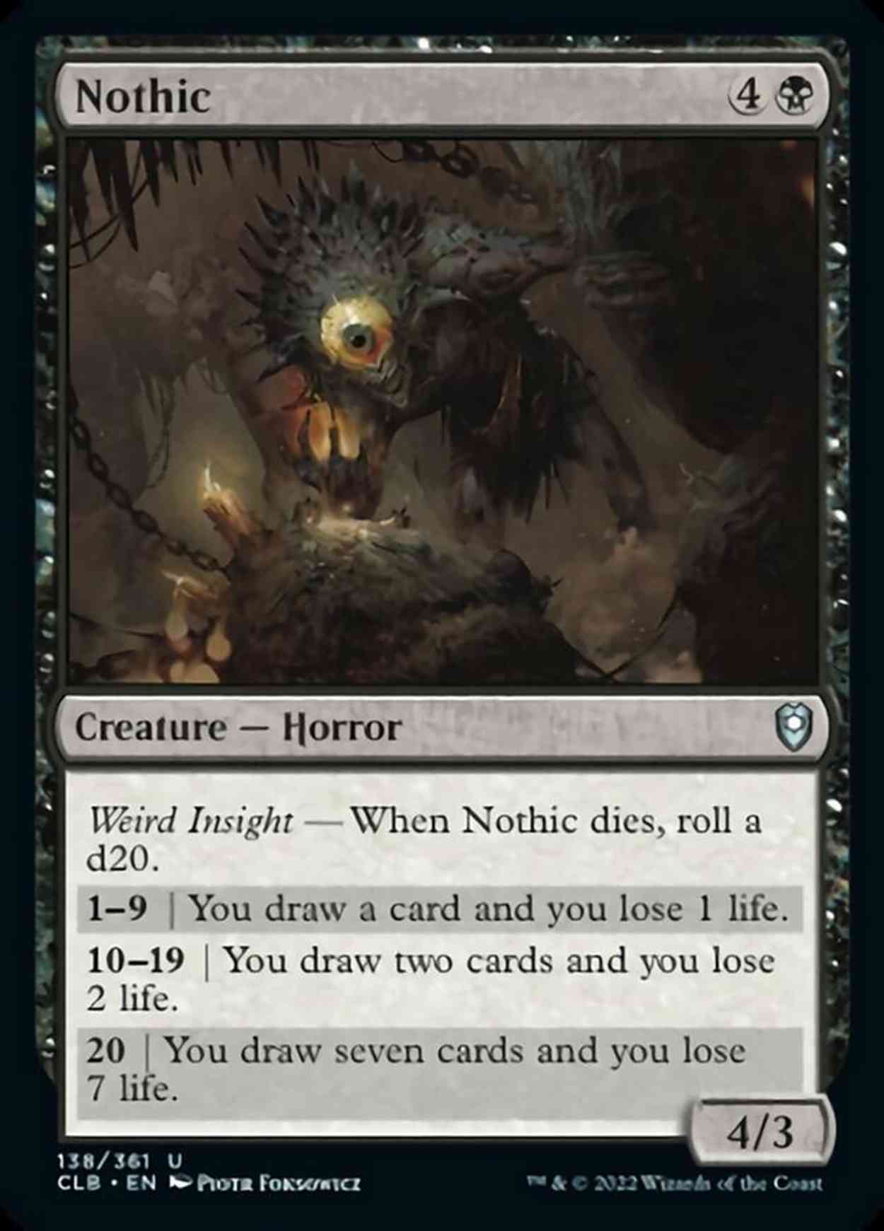 Nothic magic card front